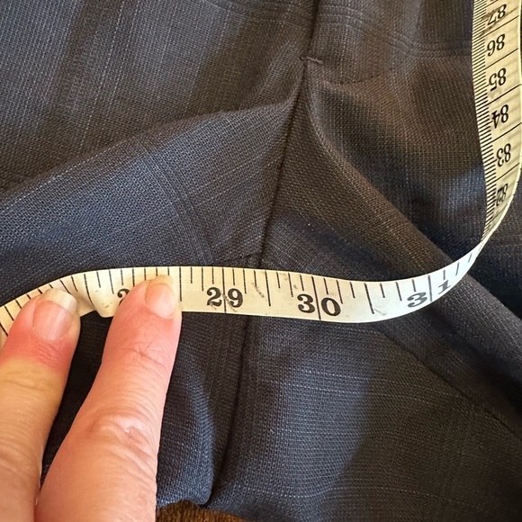 Christian Dior | Vintage Tonal Plaid Navy Blue Wool 2-pc Suit, Jacket Size 46R - Picture 14 of 15